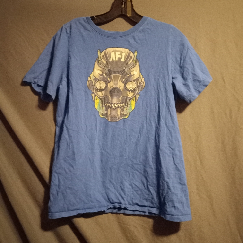 Nike Shirt Boys CL Blue Transformer Robot Athletic Cut T-Shirt Swoosh Tee S1